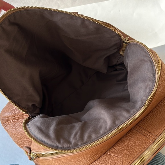 J.Crew large Biennial satchel bag 💼 saddle leather with gold hardware ✨ - Picture 12 of 16